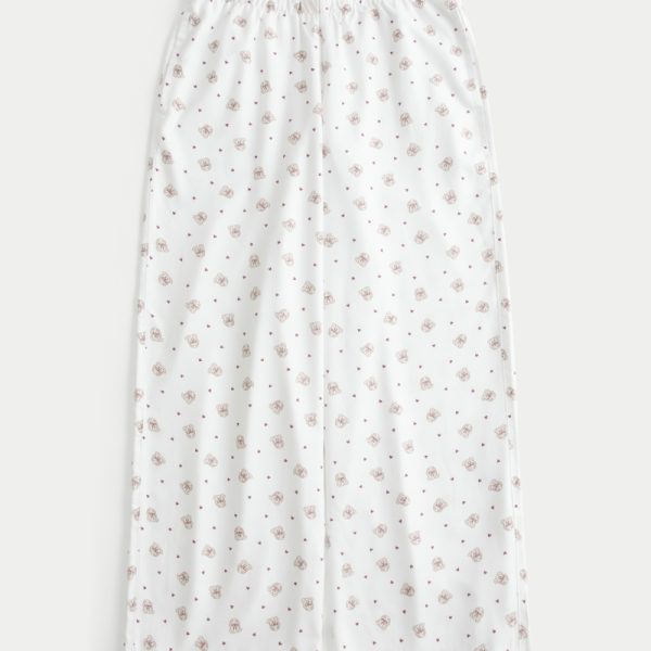 Baggy Flannel Pants - white pattern