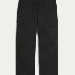 Baggy Cargo Pull-On Pants - black dd