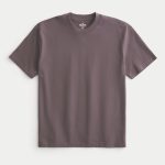 Heavyweight Boxy Crew T-Shirt - dark mauve