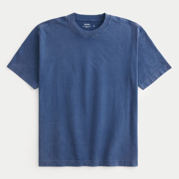 Heavyweight Boxy Crew T-Shirt - washed navy