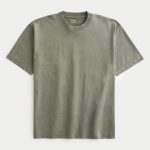 Heavyweight Boxy Crew T-Shirt - washed dark olive