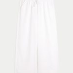 Pull-On Slub Pants - white
