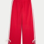 Gilly Hicks Active Side Bow Baggy Pants - cherry red