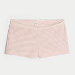 Gilly Hicks Waffle Lace Shortie Shorts - light lilac stripe