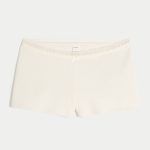 Gilly Hicks Waffle Lace Shortie Shorts - cloud white