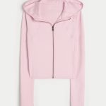 Gilly Hicks Active Recharge Zip-Up Hoodie - light lilac
