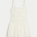 Chiffon Skort Dress - white floral