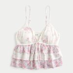 Easy Tiered Blouse - pink floral