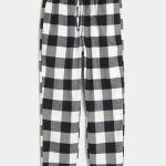 24/7 Straight Pajama Pants - black check