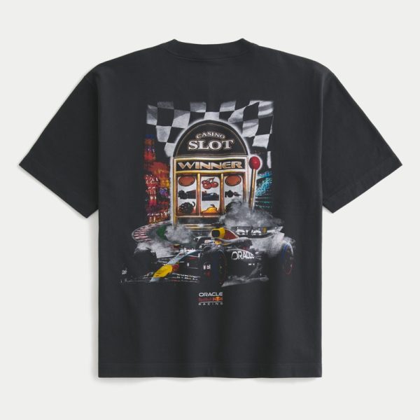 Boxy Oracle Red Bull Racing Graphic Tee - faded black