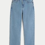 Leopard Print Baggy Painter Jeans - medium