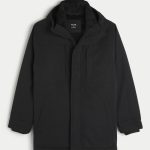 Faux Fur-Lined Parka - black
