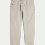 Relaxed Fleece Logo Joggers - cream