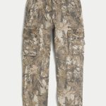 Loose Heavyweight Cargo Pants - tan camo