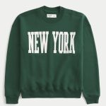 Boxy Colorado Graphic Crew Sweatshirt - dark green