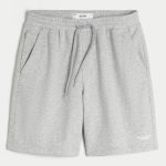 At-the-Knee Terry Fleece Super Baggy Shorts - heather gray