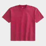 Heavyweight Boxy Crew T-Shirt - washed dark red