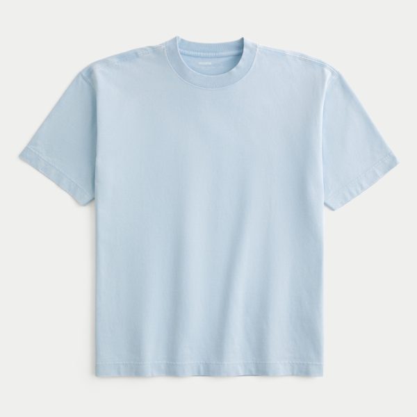 Heavyweight Boxy Crew T-Shirt - washed light blue