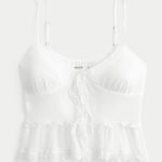 Chiffon Ruffle Cami - white