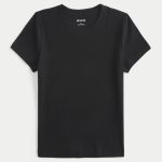 Camo Crew Baby Tee - black