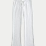 2001 Graphic Boot Sweatpants - light heather grey