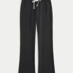 2001 Graphic Boot Sweatpants - black
