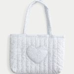 Heart Pocket Sleepover Bag - light blue floral