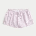 Oxford Cotton Tie Shorts - light pink floral