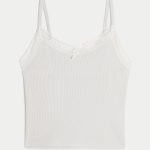 Gilly Hicks Waffle Lace Cami - light grey