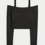 Gilly Hicks Active Recharge Off-the-Shoulder Top - black
