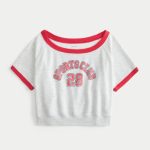 Easy Short-Sleeve Terry Fleece Graphic Sweatshirt - light heather grey