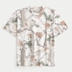 Boxy Heavyweight Washed Crew T-Shirt - cream camo