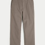 Linen-Blend Flex Waist Baggy Pants - heather taupe