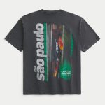 Boxy Oracle Red Bull Racing Graphic Tee - washed black