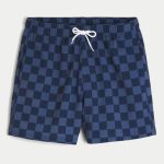 Mid-Thigh Volley Swim Trunks - navy check