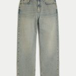 Leopard Print Baggy Painter Jeans - tinted light