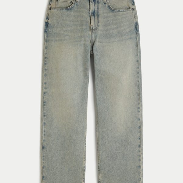 Washed Black Baggy Jeans - tinted light