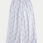 Baggy Flannel Pants - light blue stripe