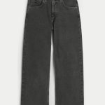 Medium Wash Super Baggy Jeans - washed black
