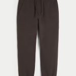 Relaxed Fleece Logo Joggers - dark brown