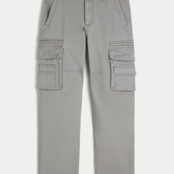 Loose Heavyweight Cargo Pants - gray
