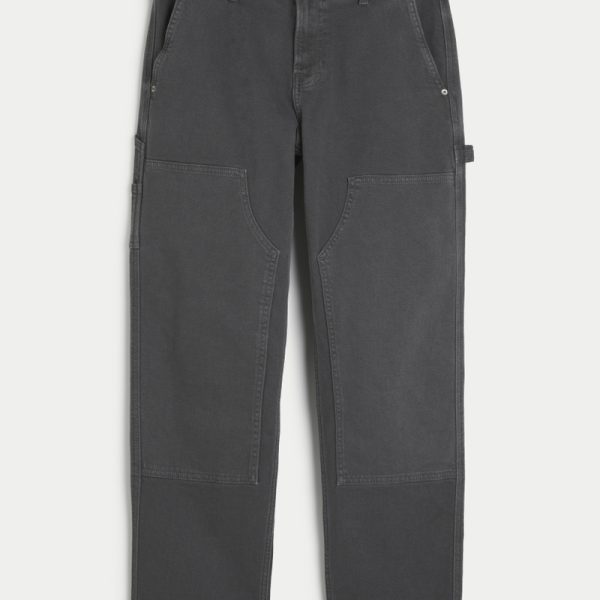 Olive Loose Jeans - dark grey carpenter