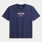 Oversized Arsenal Graphic Tee - washed navy