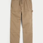 Straight Pull-On Pants - khaki