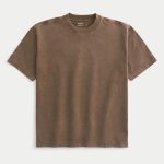 Heavyweight Boxy Crew T-Shirt - washed dark brown