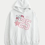 Oversized NY Graphic Hoodie - light heather grey
