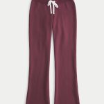 2001 Graphic Boot Sweatpants - mulberry