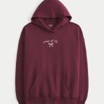 Oversized Senior Graphic Hoodie - mulberry
