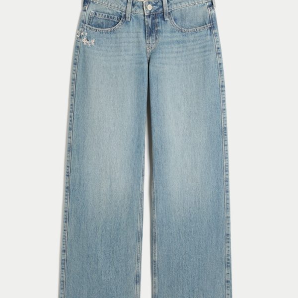 Low-Rise Camo Baggy Jeans - medium