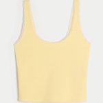 Gilly Hicks Cozy Waffle Lace Trim Tank - buttercream